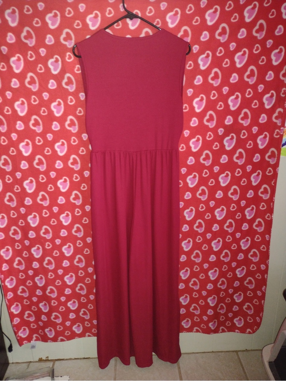 New! Sleeveless Burgundy Jumpsuit